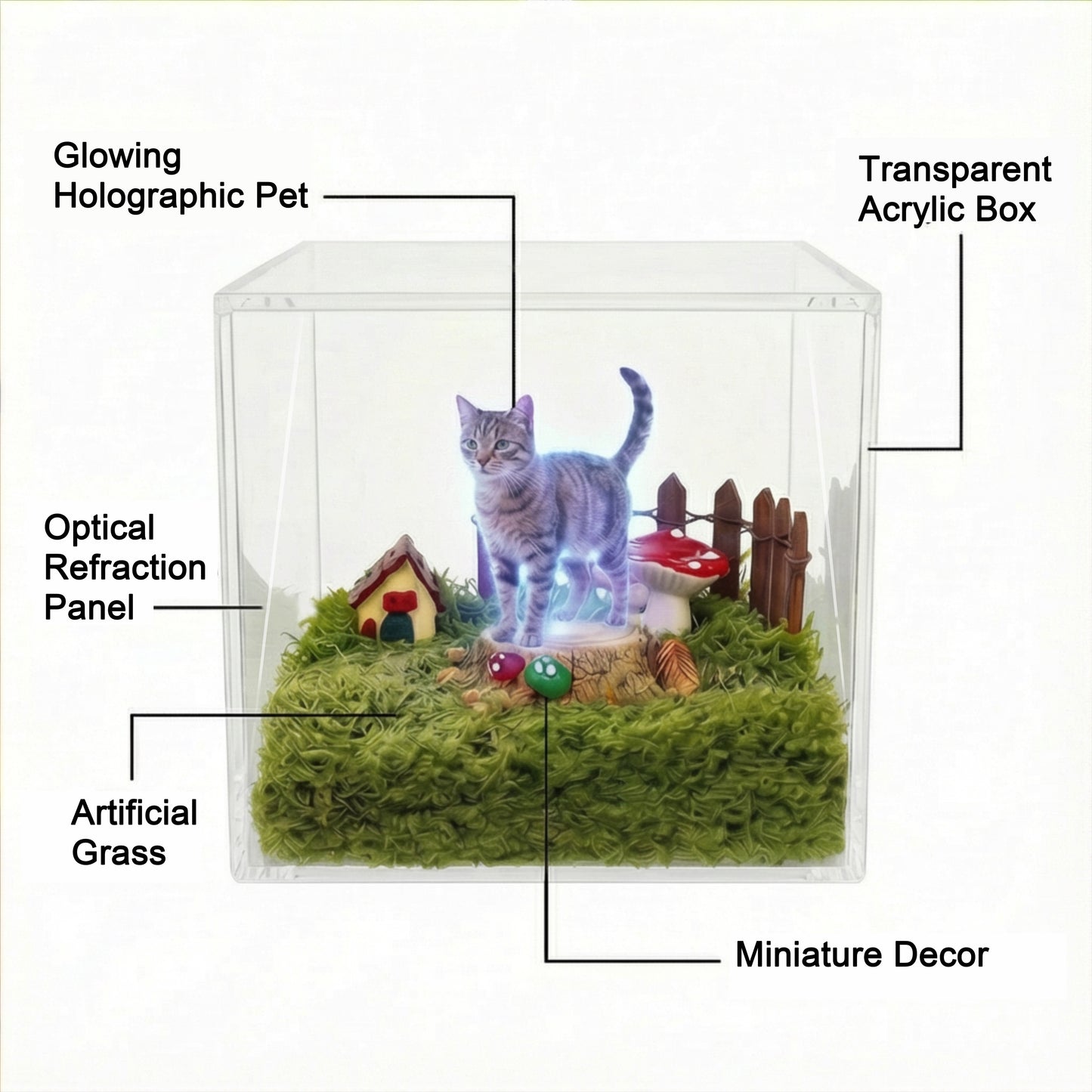 3D Holographic Pet Cube
