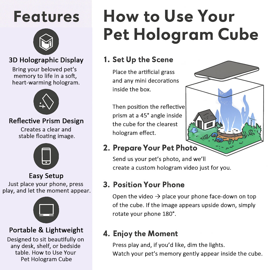 3D Holographic Pet Cube